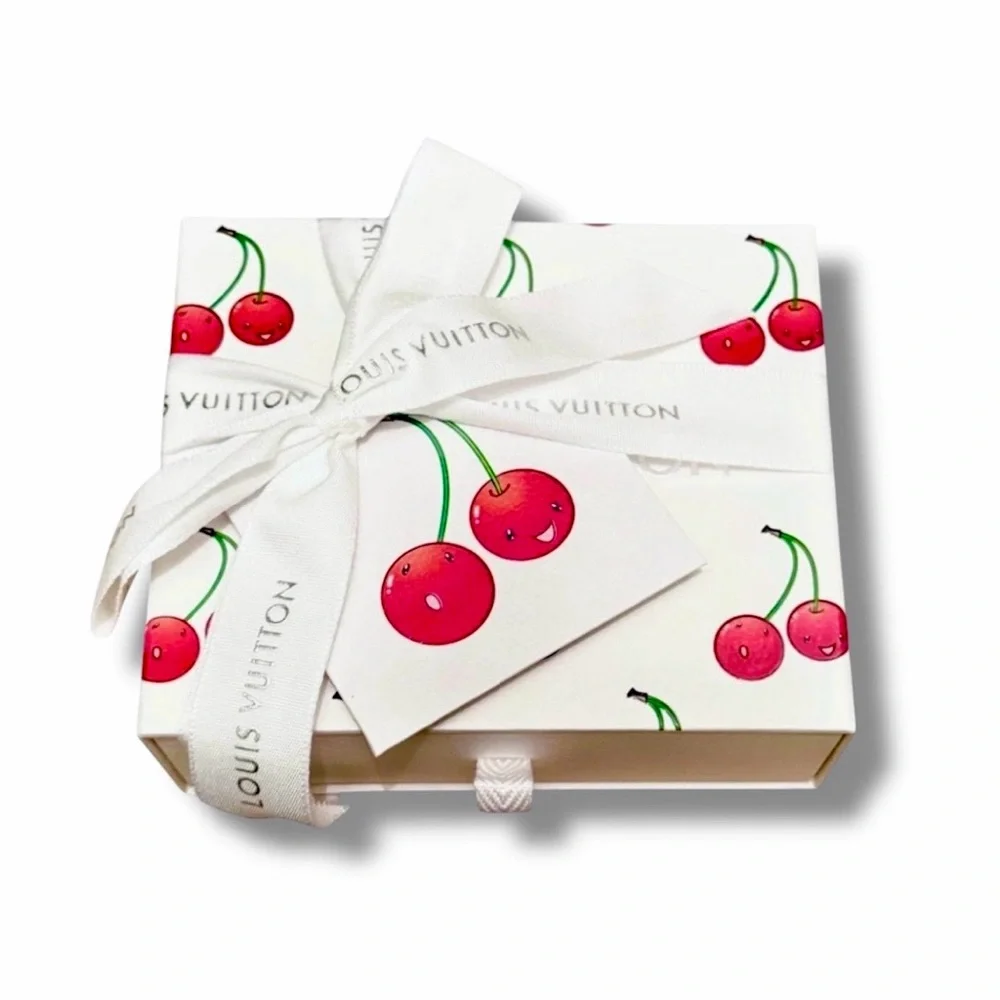 🆕🍒LV x Murakami 20th Anniv. Cherry Motif Gift Box SET + Superflat Stickers SET